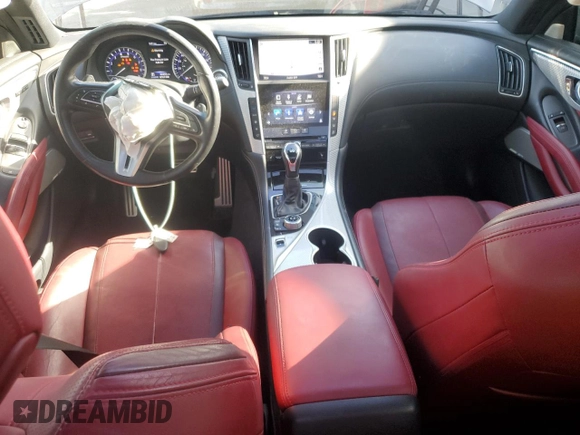 2018 Infiniti Q60 Sport with VIN JN1EV7EK9JM342313, listed as a Copart auction lot 68143604 with 68,855 mi miles and Salvage Title. Bid and sale history available at DreamBid. Image 8.