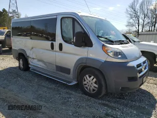 2018 Ram ProMaster Cargo with VIN 3C6TRVAG1JE147424, listed as a Copart auction lot 50696185 with 60,413 mi miles and Salvage Title. Bid and sale history available at DreamBid. Image 4.