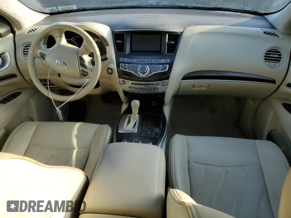2013 Infiniti JX35 with VIN 5N1AL0MM9DC304341, listed as a Copart auction lot 43156525 with 32,577 mi miles and Salvage Title. Bid and sale history available at carsss.com. Image 8.