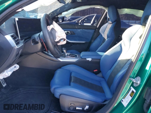 2024 BMW M3 Competition with VIN WBS33AY01RFR98757, listed as a Copart auction lot 82797824 with Not provided miles and Salvage title. Bid and sale history available at DreamBid. Image 7.