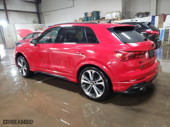 2021 Audi Q3 S line Premium Plus with VIN WA1EECF31M1102153, listed as a Copart auction lot 48142425 with 41,096 mi miles and Salvage Title. Bid and sale history available at carsss.com. Image 2.
