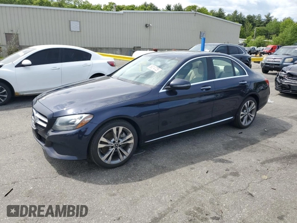 2018 Mercedes-Benz C 300 with VIN 55SWF4JB0JU276292, listed as a Copart auction lot 58014725 with 82,926 mi miles and Salvage title. Bid and sale history available at DreamBid. Image 1.