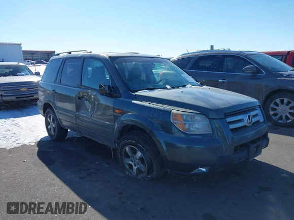 2006 Honda Pilot EX-L with VIN 5FNYF18596B016974, listed as a IAAI auction lot 41634049 with 161,687 mi miles and . Bid and sale history available at DreamBid. Image 1.