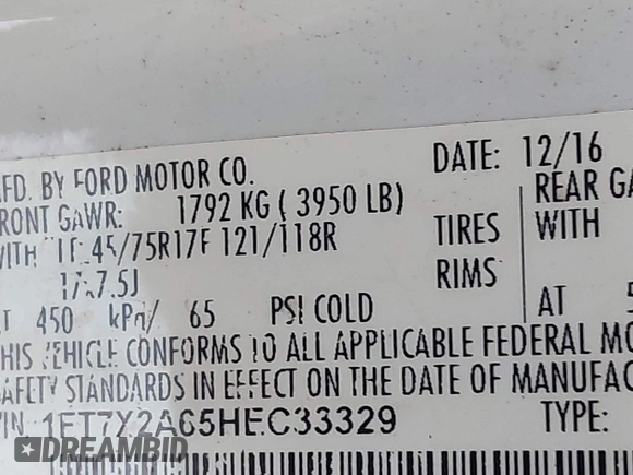 2017 Ford F-250 XLT с VIN 1FT7X2A65HEC33329, выставлен на аукционе IAAI как лот 42350771 с пробегом 153 596 миль миль и . История ставок и продаж доступна на DreamBid. Изображение 9.