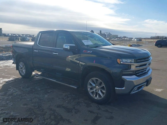 2019 Chevrolet Silverado 1500 LTZ with VIN 1GCUYGED2KZ244746, listed as a IAAI auction lot 41424769 with 38,467 mi miles. Bid and sale history available at carsss.com. Image 1.