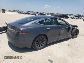2017 Tesla Model S 100D with VIN 5YJSA1E25HF220902, listed as a Copart auction lot 56442684 with 83,297 mi miles and Salvage title. Bid and sale history available at DreamBid. Image 3.