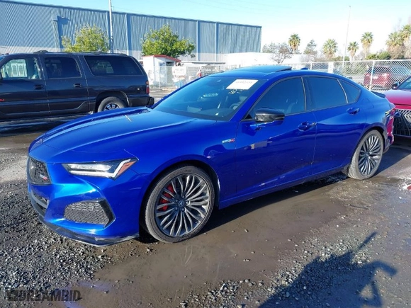 2021 Acura TLX Type S with VIN 19UUB7F0XMA000763, listed as a IAAI auction lot 41492551 with 1 mi miles. Bid and sale history available at carsss.com. Image 2.