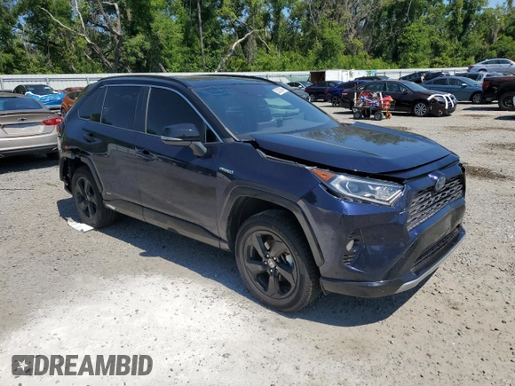 2021 Toyota RAV4 Hybrid XSE with VIN 2T3E6RFV9MW016128, listed as a Copart auction lot 53323945 with 134,009 mi miles and Salvage title. Bid and sale history available at DreamBid. Image 4.