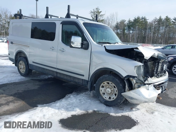 2012 Nissan NV SV with VIN 1N6AF0KY7CN111204, listed as a IAAI auction lot 41629282 with 102,508 mi miles. Bid and sale history available at carsss.com. Image 1.