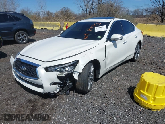 2020 Infiniti Q50 3.0t LUXE with VIN JN1EV7AR3LM253214, listed as a IAAI auction lot 41909214 with 55,460 mi miles. Bid and sale history available at carsss.com. Image 19.