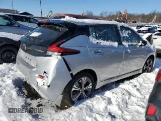2020 Nissan LEAF SV Plus with VIN 1N4BZ1CP0LC309828, listed as a Copart auction lot 89184875 with Not Provided miles and Salvage Title. Bid and sale history available at DreamBid. Image 3.