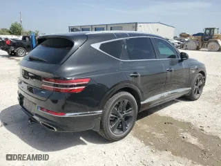 2022 Genesis GV80 with VIN KMUHBDSBXNU099121, listed as a Copart auction lot 64289034 with 28,009 mi miles and Salvage Title. Bid and sale history available at carsss.com. Image 3.