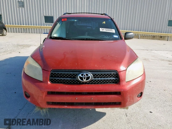 2007 Toyota RAV4 with VIN JTMZD33V376026281, listed as a Copart auction lot 54160095 with 203,286 mi miles and Salvage Title. Bid and sale history available at carsss.com. Image 5.