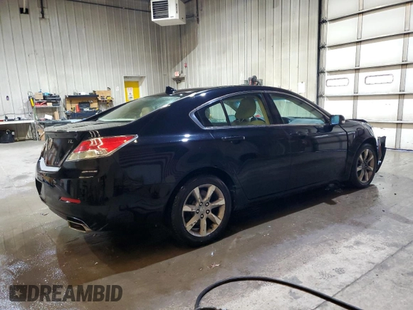 2012 Acura TL Tech Auto with VIN 19UUA8F54CA015858, listed as a Copart auction lot 46478045 with 202,380 mi miles and Salvage Title. Bid and sale history available at carsss.com. Image 3.