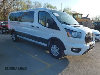 2023 Ford Transit Passenger XL with VIN 1FBAX2YG1PKA89545, listed as a IAAI auction lot 41906211 with 50,508 mi miles. Bid and sale history available at carsss.com. Image 1.