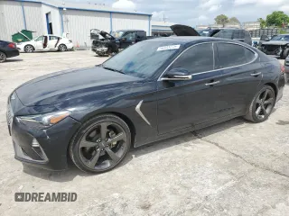 2019 Genesis G70 Advanced z VIN KMTG44LA0KU037450, wystawiony jako Copart lot #56333775 z przebiegiem 55 434 mil mil oraz Czysty tytuł • Clean title. Historia ofert i sprzedaży dostępna na DreamBid. Obrazek 1.