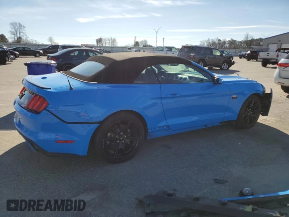2017 Ford Mustang GT Premium with VIN 1FATP8FFXH5319509, listed as a Copart auction lot 45567855 with 43,612 mi miles and Salvage title. Bid and sale history available at DreamBid. Image 3.