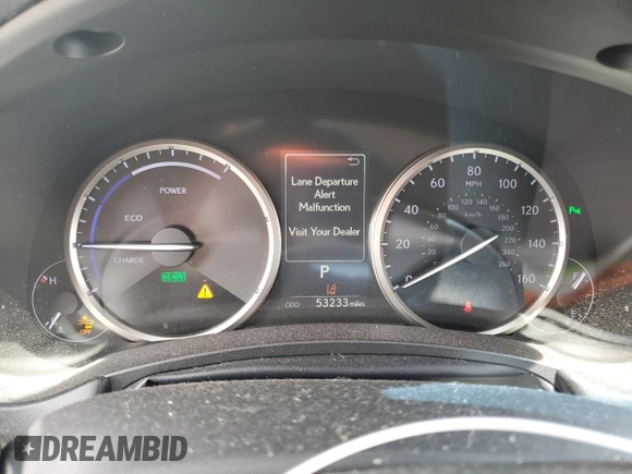 2018 Lexus NX 300h with VIN JTJBJRBZ1J2079901, listed as a Copart auction lot 58600355 with 53,233 mi miles and Salvage title. Bid and sale history available at DreamBid. Image 9.