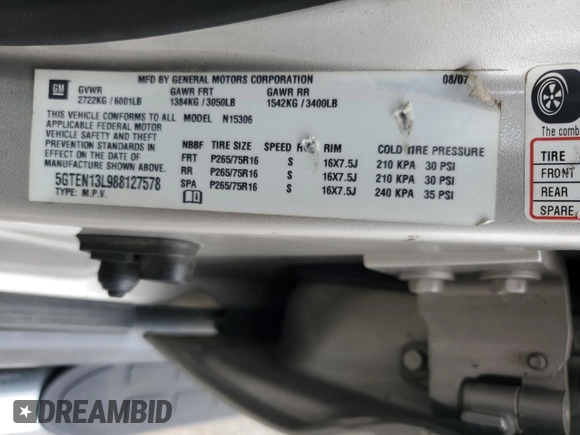 2008 Hummer H3 SUV Alpha with VIN 5GTEN13L988127578, listed as a Copart auction lot 85290144 with 211,926 mi miles and Salvage Title. Bid and sale history available at carsss.com. Image 14.