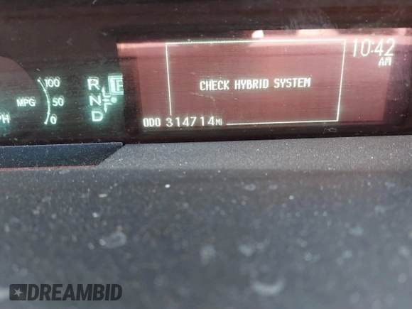 2011 Toyota Prius I with VIN JTDKN3DU8B0259962, listed as a IAAI auction lot 41851859 with 314,714 mi miles. Bid and sale history available at carsss.com. Image 15.