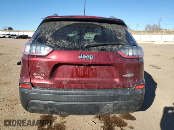 2021 Jeep Cherokee Latitude with VIN 1C4PJMCB3MD183344, listed as a Copart auction lot 88596035 with 28,201 mi miles and Salvage title. Bid and sale history available at DreamBid. Image 6.