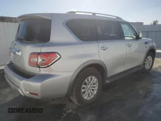 2018 Nissan Armada SV with VIN JN8AY2NC9J9550844, listed as a Copart auction lot 87066554 with 113,942 mi miles and Salvage Title. Bid and sale history available at carsss.com. Image 3.