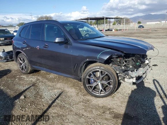 2022 BMW X5 sDrive40i with VIN 5UXCR4C01N9L48915, listed as a Copart auction lot 48074965 with 36,945 mi miles and Salvage Title. Bid and sale history available at carsss.com. Image 4.