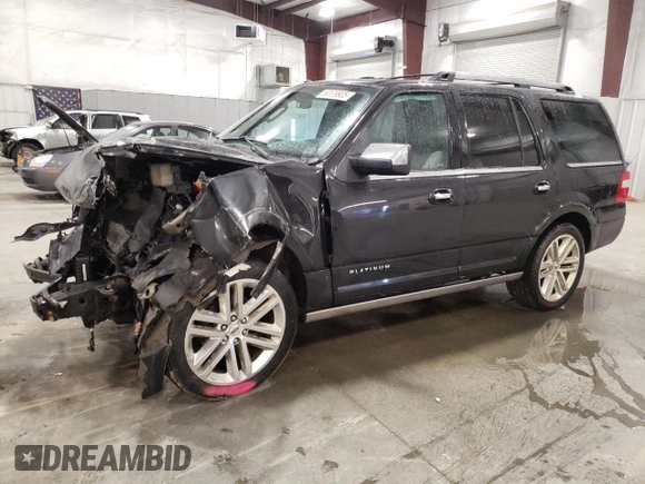 2015 Ford Expedition Platinum with VIN 1FMJU1MT5FEF18003, listed as a Copart auction lot 50179905 with 127,758 mi miles and Salvage title. Bid and sale history available at DreamBid. Image 1.