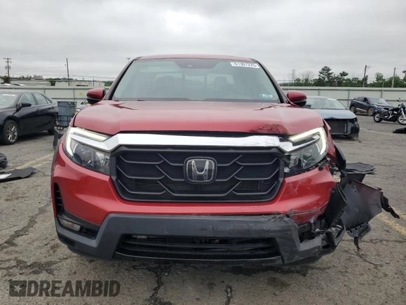 2021 Honda Ridgeline RTL-E with VIN 5FPYK3F73MB017991, listed as a Copart auction lot 61307225 with 33,308 mi miles and Salvage title. Bid and sale history available at DreamBid. Image 5.
