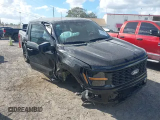 2024 Ford F-150 STX with VIN 1FTEW2KP6RKE37898, listed as a IAAI auction lot 41128541 with 3,409 mi miles and . Bid and sale history available at carsss.com. Image 1.