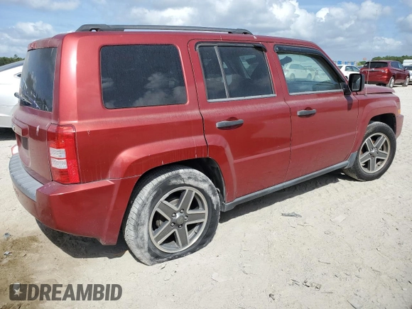 2008 Jeep Patriot Sport with VIN 1J8FT28W18D799581, listed as a Copart auction lot 50605455 with 142,809 mi miles and Salvage Title. Bid and sale history available at carsss.com. Image 3.