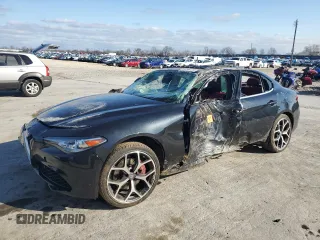 2020 Alfa Romeo Giulia Ti Sport with VIN ZARFANBN6L7626134, listed as a Copart auction lot 45706124 with 0 mi miles and Salvage Title. Bid and sale history available at carsss.com. Image 1.