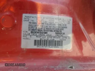 2013 Nissan Versa SV with VIN 3N1CN7AP7DL873081, listed as a Copart auction lot 57222385 with 151,978 mi miles and Salvage title. Bid and sale history available at DreamBid. Image 12.