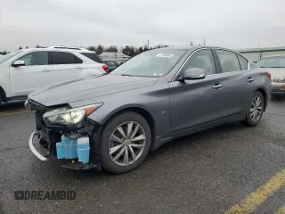 2015 Infiniti Q50 Premium with VIN JN1BV7ARXFM399133, listed as a Copart auction lot 51704685 with 44,131 mi miles and Salvage Title. Bid and sale history available at carsss.com. Image 1.