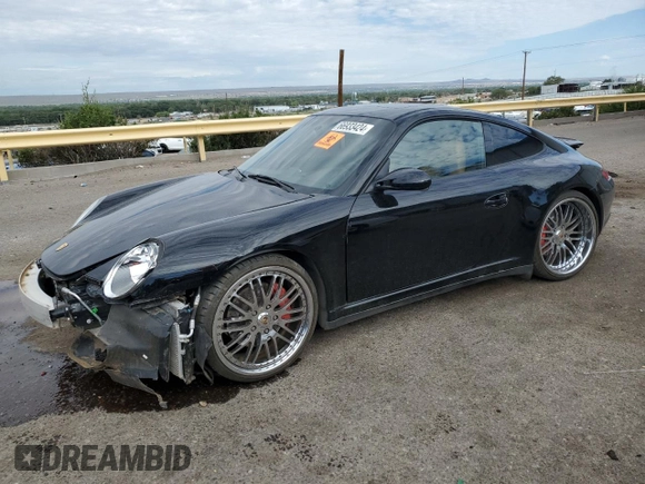 2007 Porsche 911 Carrera S with VIN WP0AB29947S731010, listed as a Copart auction lot 66933424 with 25,651 mi miles and Salvage Title. Bid and sale history available at carsss.com. Image 1.