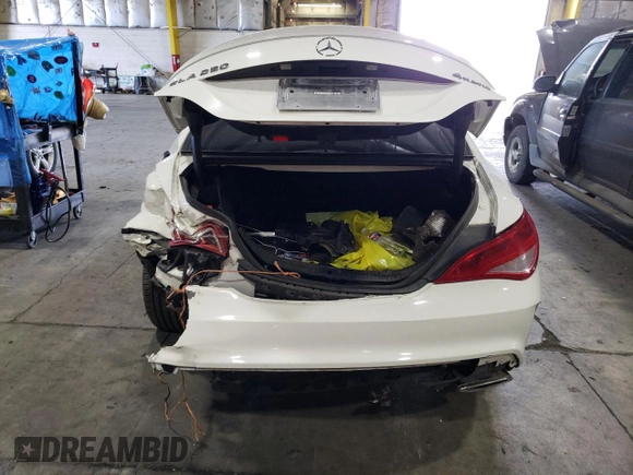2018 Mercedes-Benz CLA 250 with VIN WDDSJ4GBXJN563958, listed as a Copart auction lot 67325973 with 52,855 mi miles and . Bid and sale history available at DreamBid. Image 6.