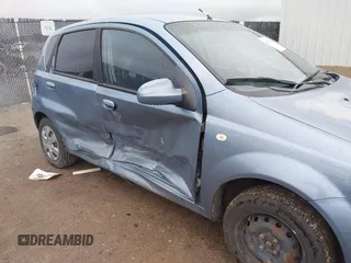 2006 Chevrolet Aveo LS with VIN KL1TD66616B563708, listed as a IAAI auction lot 41543322 with 120,824 mi miles and . Bid and sale history available at DreamBid. Image 6.