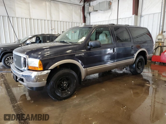 2001 Ford Excursion Limited z VIN 1FMSU43F81EC12990, wystawiony jako Copart lot #56883255 z przebiegiem 299 713 mil mil oraz Tytuł czysty. Historia ofert i sprzedaży dostępna na DreamBid. Obrazek 1.