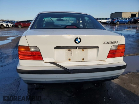 1995 BMW 3 Series 325i with VIN WBACB3327SFE23454, listed as a Copart auction lot 85350054 with 0 mi miles and Salvage Title. Bid and sale history available at carsss.com. Image 6.