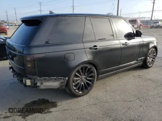 2015 Land Rover Range Rover Autobiography with VIN SALGV2TF7FA240203, listed as a Copart auction lot 86513344 with 115,652 mi miles and Salvage title. Bid and sale history available at DreamBid. Image 3.
