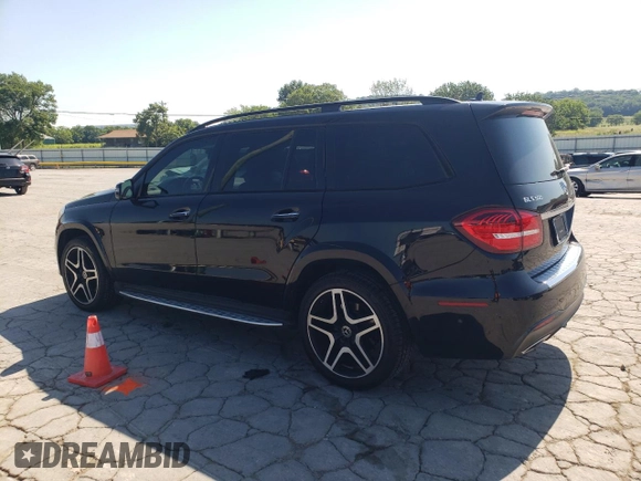 2017 Mercedes-Benz GLS 550 with VIN 4JGDF7DE2HA957424, listed as a Copart auction lot 63464655 with 97,616 mi miles and Salvage title. Bid and sale history available at DreamBid. Image 2.