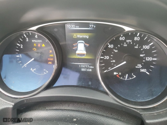 2016 Nissan Rogue SV with VIN KNMAT2MT2GP637159, listed as a Copart auction lot 56445774 with 119,777 mi miles and Salvage Title. Bid and sale history available at carsss.com. Image 9.