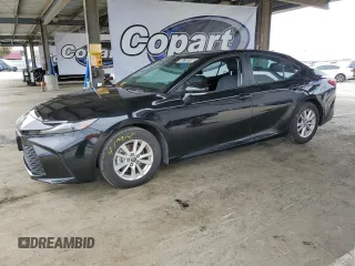 2025 Toyota Camry LE with VIN 4T1DAACK5SU000374, listed as a Copart auction lot 55730745 with 20,010 mi miles and Clean Title. Bid and sale history available at DreamBid. Image 1.