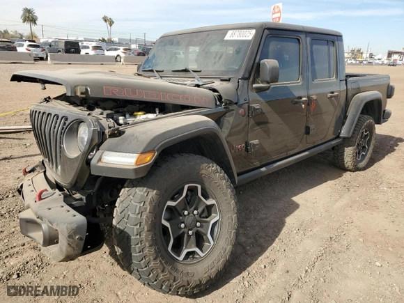 2020 Jeep Gladiator Rubicon with VIN 1C6JJTBG6LL102832, listed as a Copart auction lot 88780025 with 91,948 mi miles and Salvage Title. Bid and sale history available at carsss.com. Image 1.