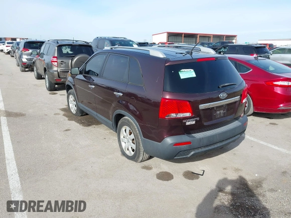 2012 Kia Sorento LX with VIN 5XYKT4A60CG232476, listed as a IAAI auction lot 41545100 with 200,858 mi miles. Bid and sale history available at carsss.com. Image 3.