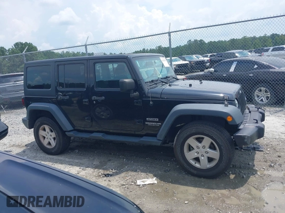 2017 Jeep Wrangler Unlimited Sport with VIN 1C4BJWDG6HL699547, listed as a IAAI auction lot 42652658 with 89,286 mi miles and . Bid and sale history available at DreamBid. Image 13.