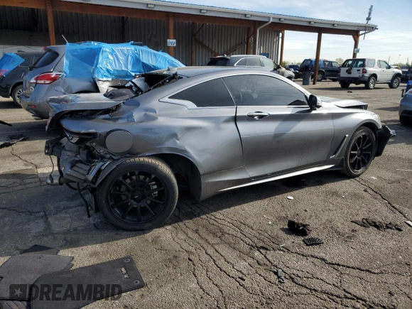 2022 Infiniti Q60 Luxe with VIN JN1EV7KL1NM630376, listed as a Copart auction lot 54434485 with 28,477 mi miles and Salvage title. Bid and sale history available at DreamBid. Image 3.