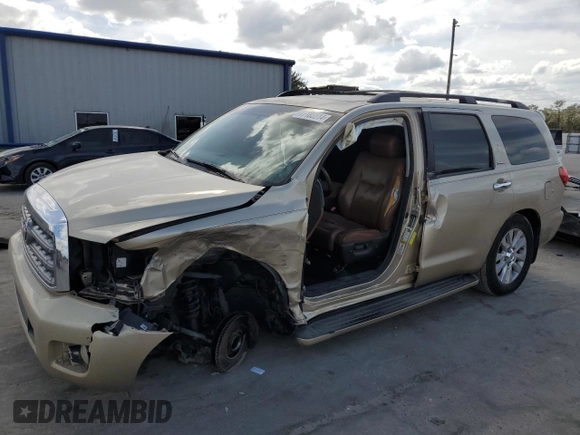 2010 Toyota Sequoia Platinum with VIN 5TDYY5G19AS024836, listed as a Copart auction lot 77103514 with 0 mi miles and Salvage Title. Bid and sale history available at carsss.com. Image 1.