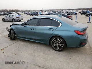 2021 BMW 3 Series 330i with VIN 3MW5R1J09M8C14333, listed as a Copart auction lot 48227865 with 0 mi miles and Salvage Title. Bid and sale history available at carsss.com. Image 2.