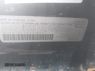 2010 Audi A6 Premium Plus with VIN WAUFGAFB8AN048187, listed as a IAAI auction lot 41947933 with 131,539 mi miles and . Bid and sale history available at DreamBid. Image 9.